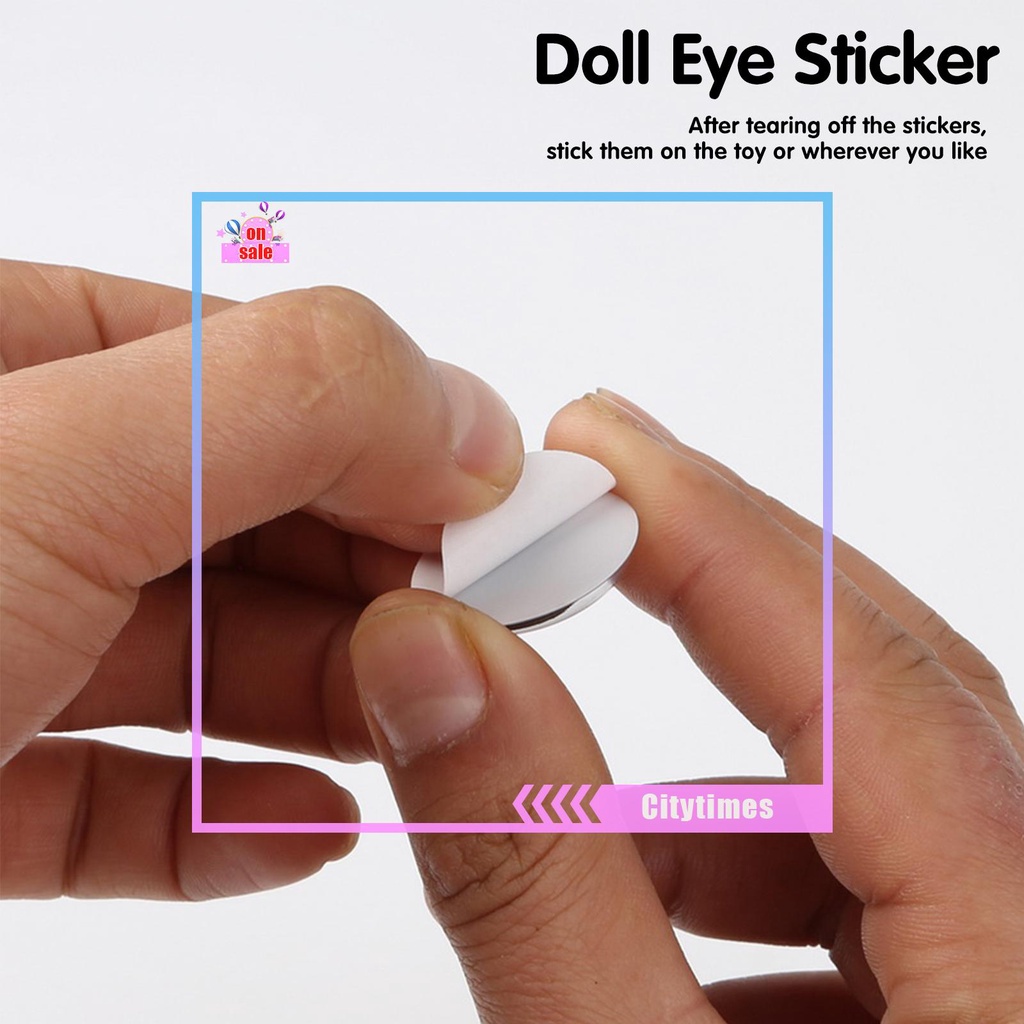 （Citytimes） 500PCS doll eyes with glue black and white movable eyes toy accessories