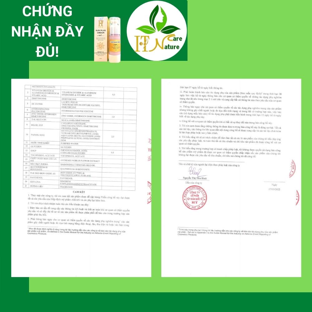 Kem chống nắng Sun Plus Cream 40g spf 65 HT Nature Care