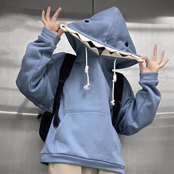 Áo Hoodie Baby Shark Trơn Basic Unisex Peony_boutique 👉Nỉ Ngoại Mỏng Style Hàn Quốc Cá Tính Nam Nữ