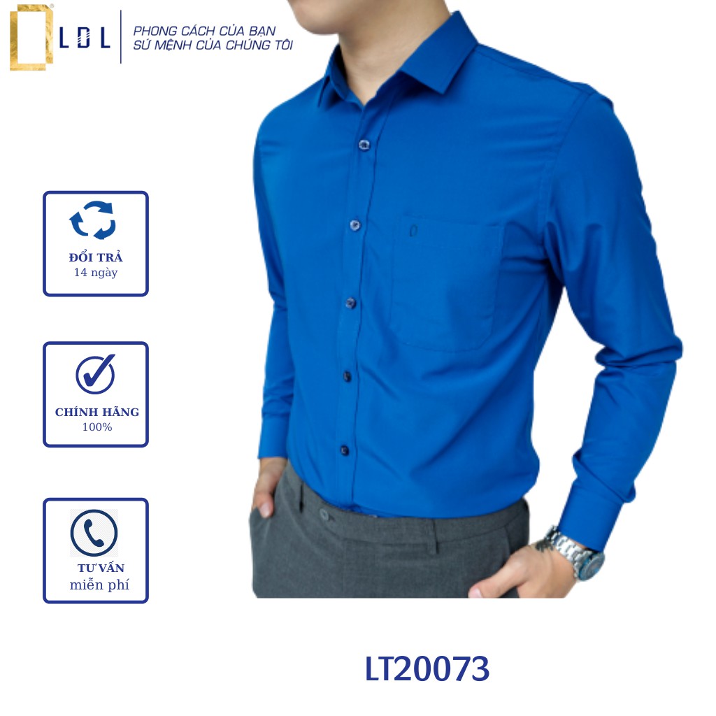 Áo sơ mi nam dài tay  LDL, sơ mi công sở cao cấp kiểu dáng đơn giản tinh tế và lịch sự dáng áo ôm vừa | BigBuy360 - bigbuy360.vn