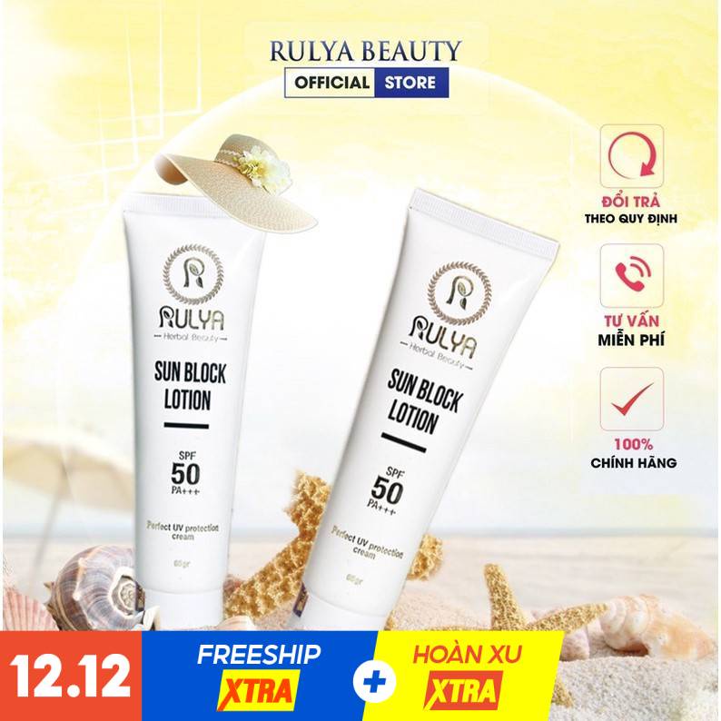 Kem Chống Nắng RULYA SUN BLOCK LOTION SPF 50 PA +++