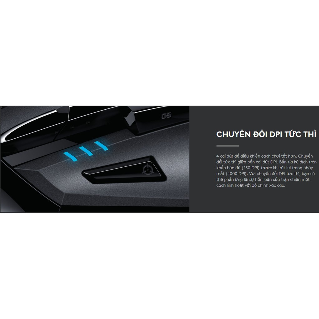 Chuột Logitech G402 Gaming HYPERION FURY FPS 4.9 - Bảo hành 2 năm chính hãng