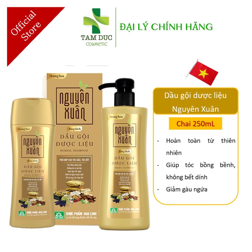 Dầu gội dược liệu Nguyên Xuân Bồng Bềnh - Cho da đầu dầu  Chai 200ml - 250ml