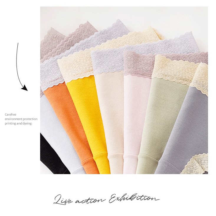 (Chọn màu, che tên) Quần lót nữ cạp cao cotton cao cấp viền ren thoáng khí | BigBuy360 - bigbuy360.vn