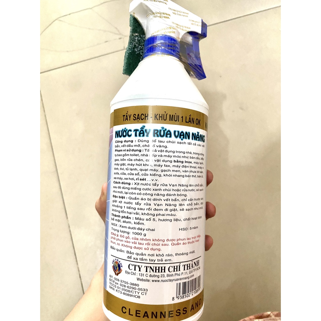 Chât tẩy rửa vạn năng Sủ Bào 1 lít