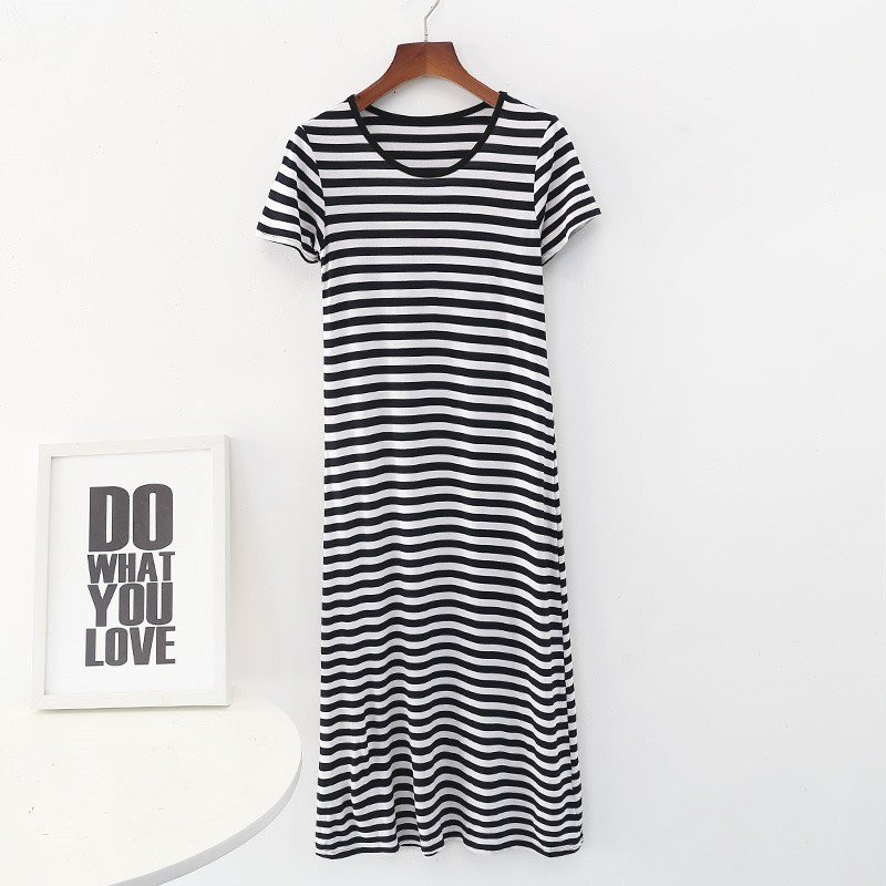 Váy dài qua gối chất cotton mềm mát thấm hút mồ hôi V11 - Đầm xuông dáng dài nhiều màu lên dáng cực xinh