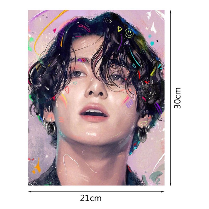 Tranh Sơn Dầu HD JK V JIMIN JIN SUGA RM J-HOPE