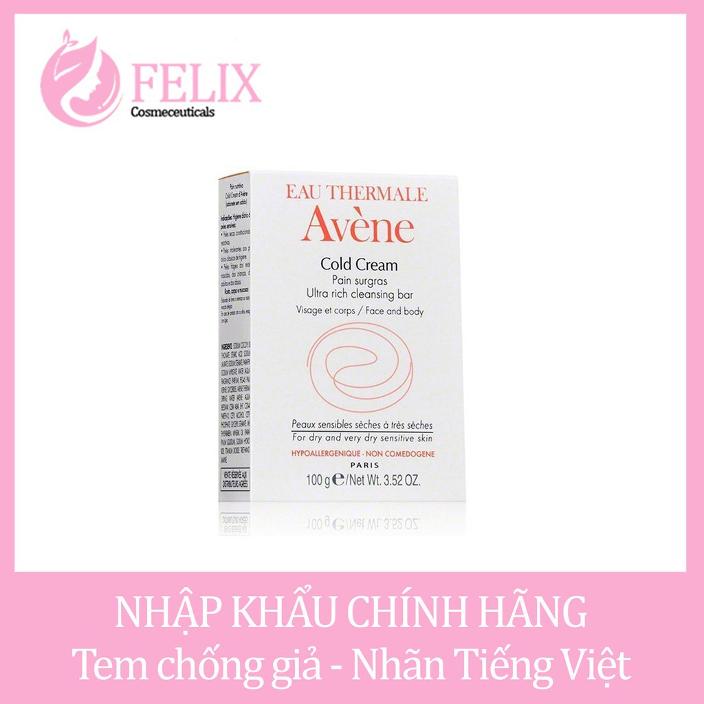 Thanh Kem Tắm Dành Cho Da Khô Avene Cold Cream Ultra-Rich Cleansing Bar - 100g