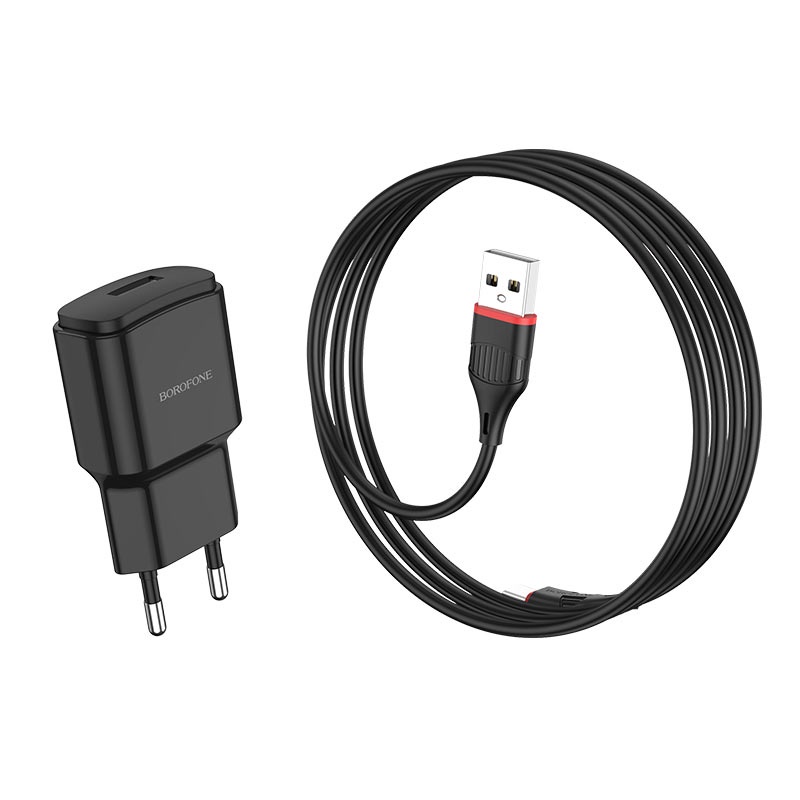 Bộ Cáp Và Dock Sạc Borofone BA52A Cổng Type C - 1 Cổng USB 2.1A chuẩn EU