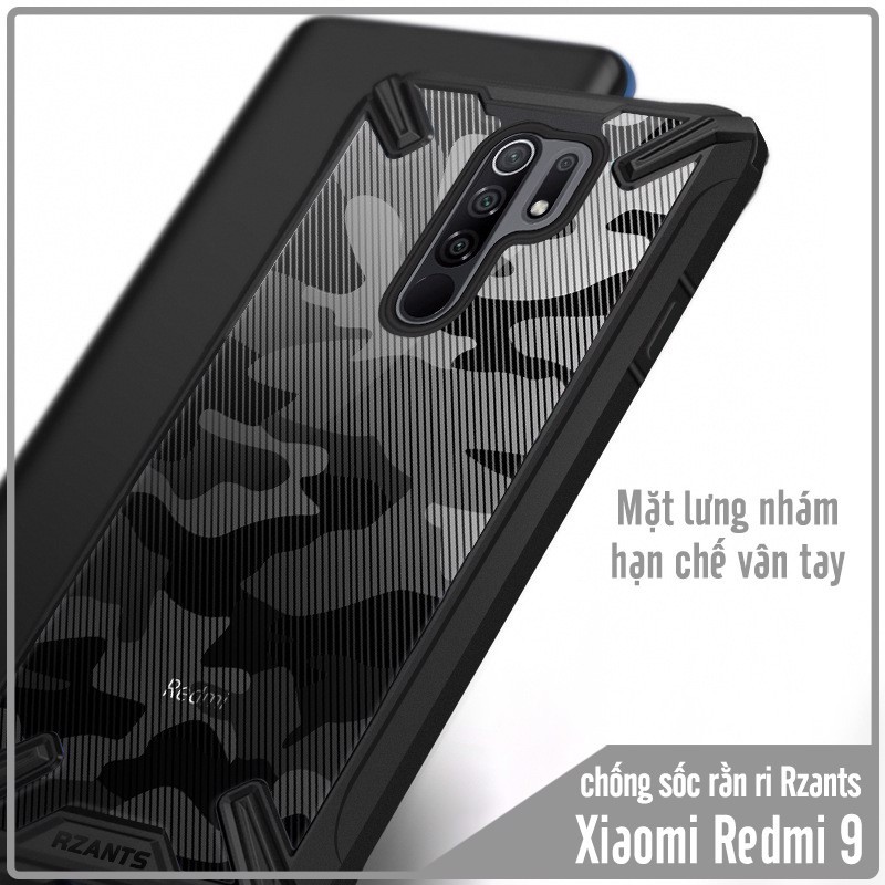 Ốp lưng cho Xiaomi Redmi 9 chống sốc Rằn Ri RZANTS