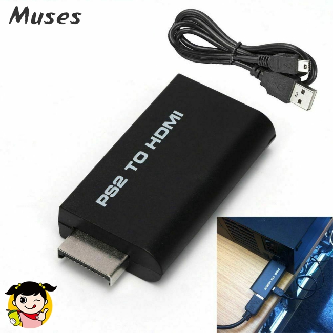 Muse07 Cáp chuyển đổi PS2 thành HDMI chất lượng HD dành cho máy chơi game Sony Playstation 2