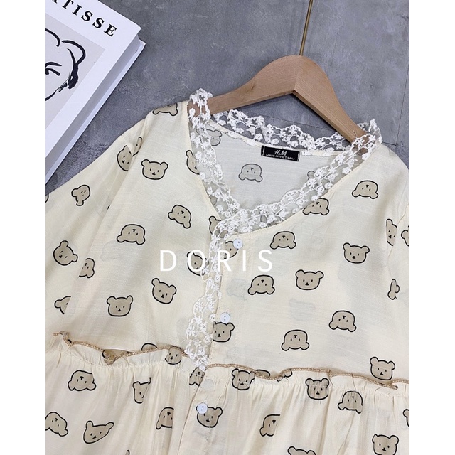 Bộ Sau Sinh Ở Cữ Chất Xước Chéo Mỏng Nhẹ Mặc Mùa Hè