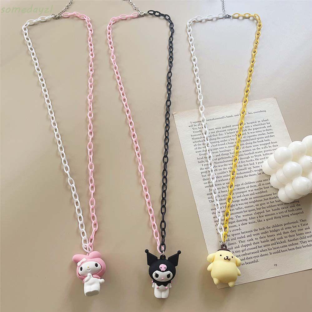 Dây chuyền choker mặt hình chó họat hình Pudding bằng acrylic phong cách Harajuku ngọt ngào dễ thương cho nữ