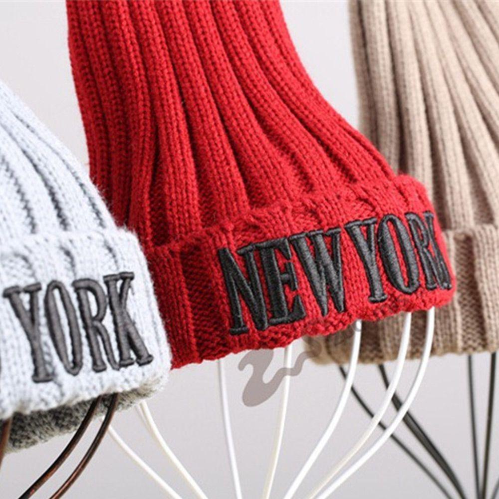 Mũ Beanie Dệt Kim Cao Cấp Màu Trơn Dễ Thương Cho Bé