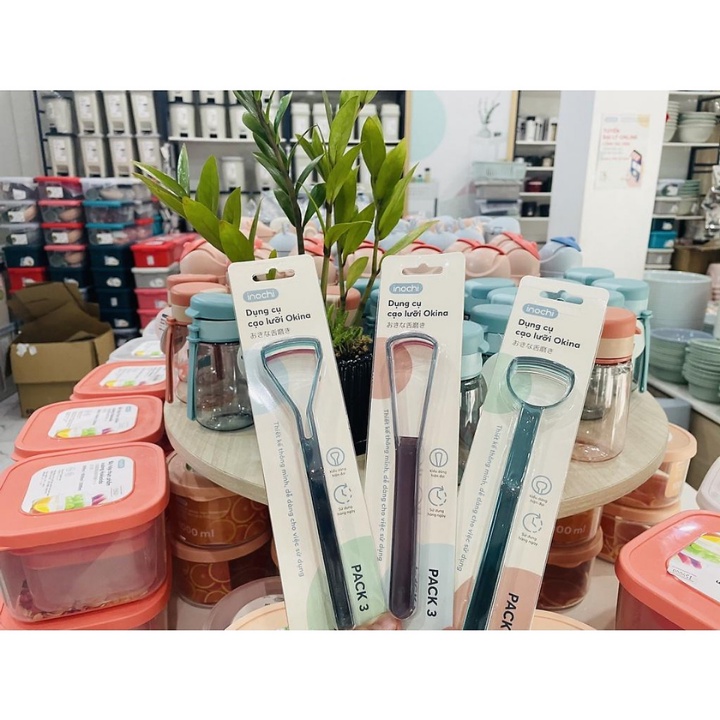 Đồ cạo lưỡi, dụng cụ vệ sinh lưỡi, làm sạch chăm sóc răng miệng Nhật Bản Inochi Okina giảm hôi miệng, vi khuẩn Vapu HCM