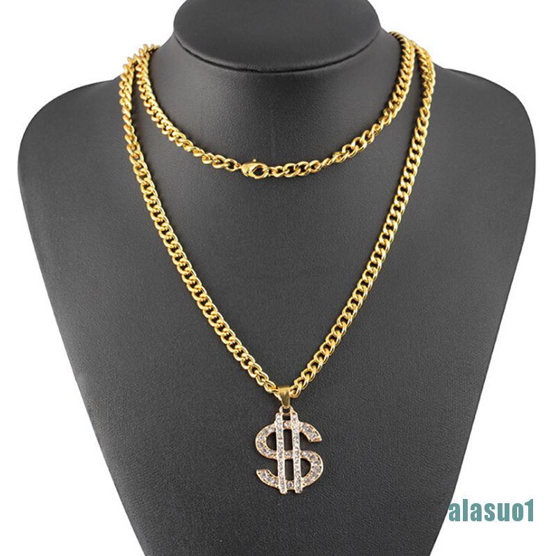 1 Vòng cổ Mạ Vàng Đính Đá Phong Cách Hip Hop