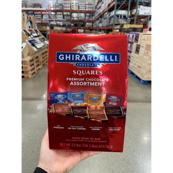 Socola cao cấp Ghirardelli chocolate squares premium chocolate assortment 675gr của Mỹ