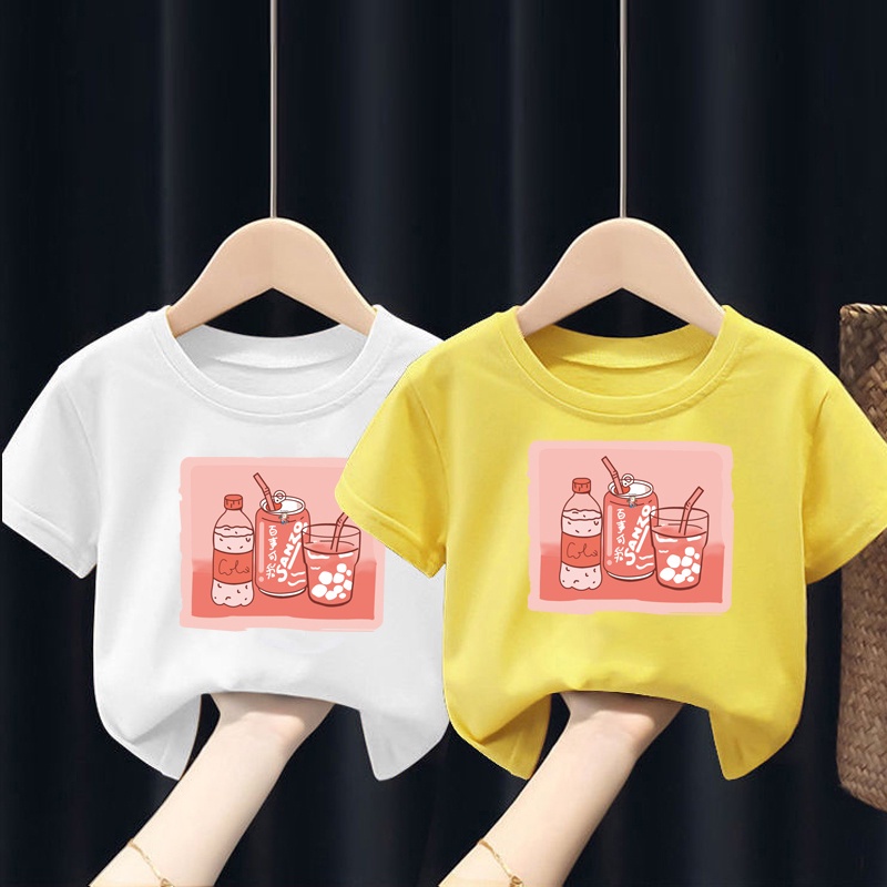NRVP Áo thun tay ngắn cổ tròn in họa tiết hoạt hình thời trang cho bé 3-11 tuổi
