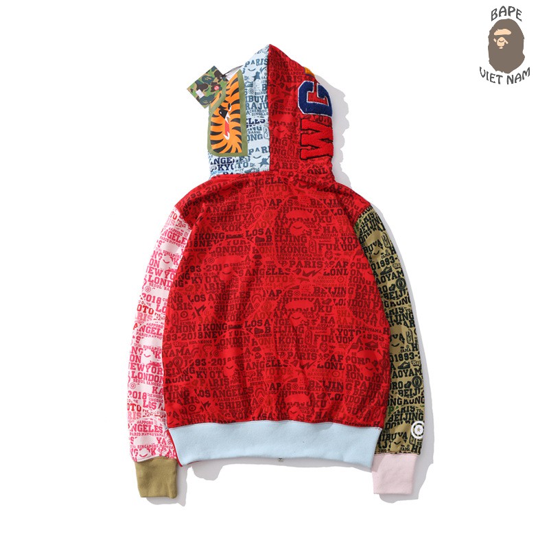 [ODER] Jacket Bape Shark 2 mũ fullzip , Áo khoác Hoodie Bape Cá Ngáo | BigBuy360 - bigbuy360.vn