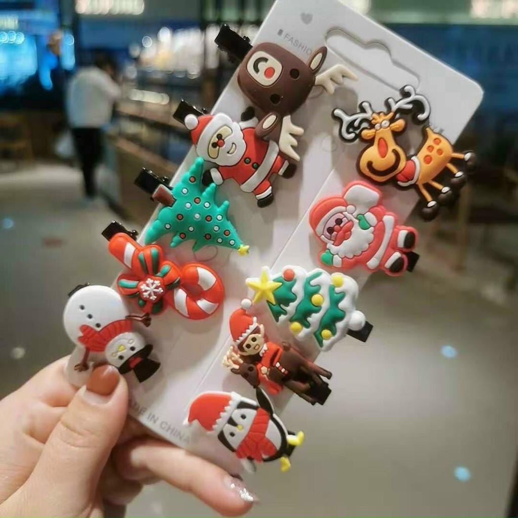 Set 10 kẹp tóc Noel cho bé T2 Giá Rẻ