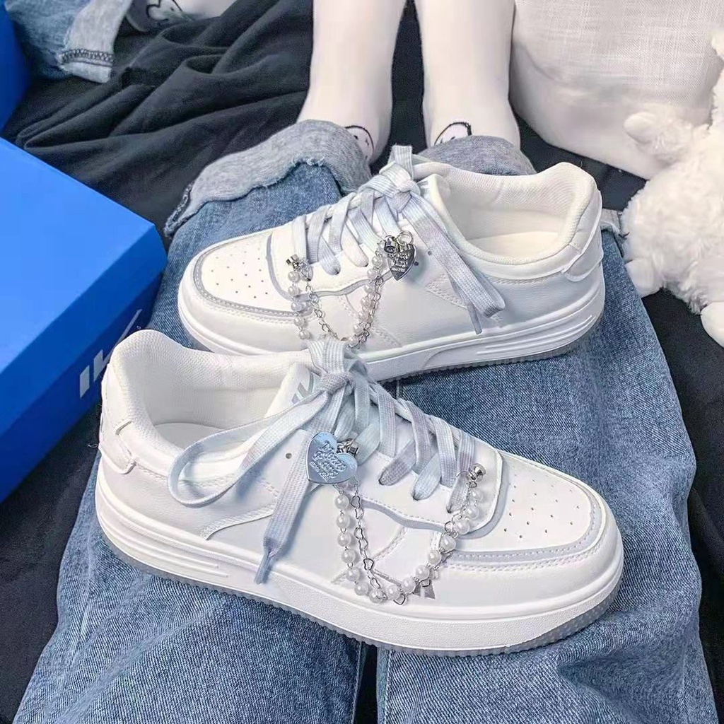 Giày thể thao Air Force 1 dày dặn thoáng khí trọng lượng cao cho nữ