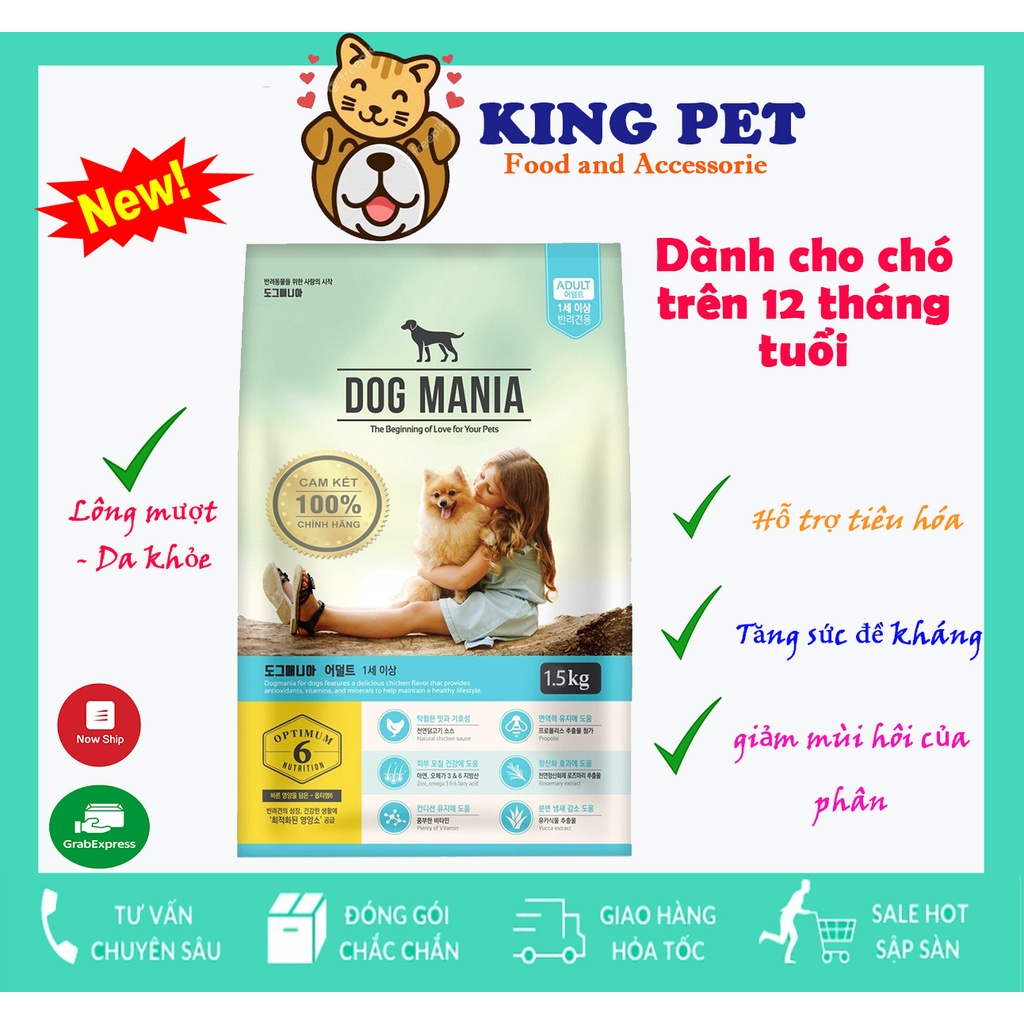 Hạt Dog Mania Thức Ăn Cho Chó Trưởng Thành  giàu vitamin và khoáng chất