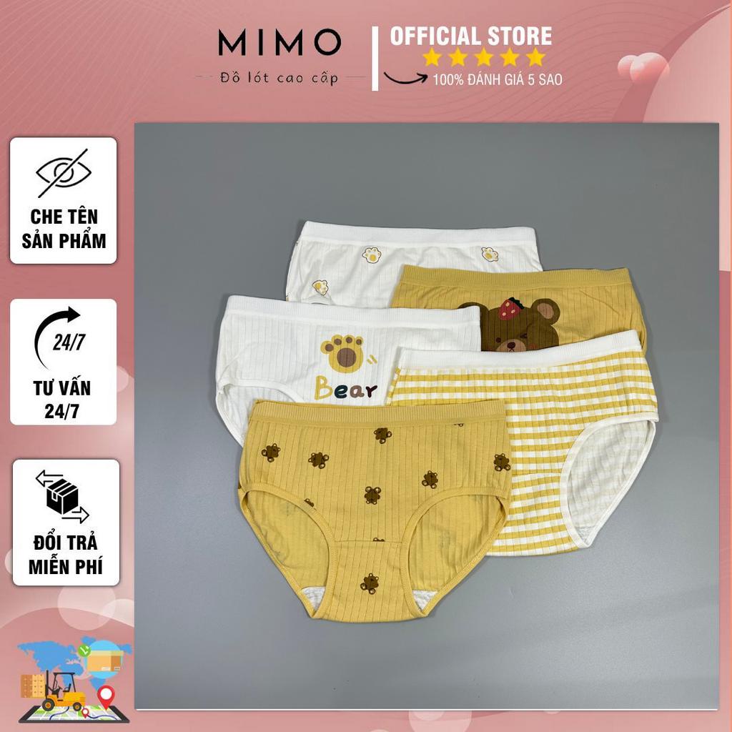 Quần Lót Nữ Mimo Shop - Cotton Mềm, Hình Gấu Vàng Cute, Dễ Thương, Đáng Yêu, Mặc Hàng Ngày (Q78)