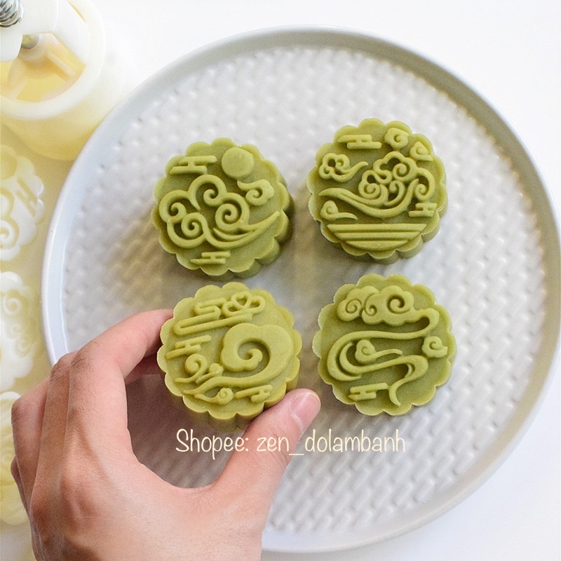 Khuôn trung thu 50g mây 4 mặt