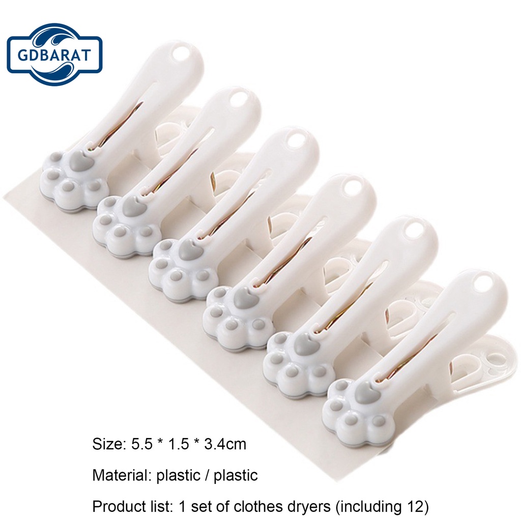 Kẹp quần áo bằng nhựa thiết kế dễ thương tiện dụng cho gia đình