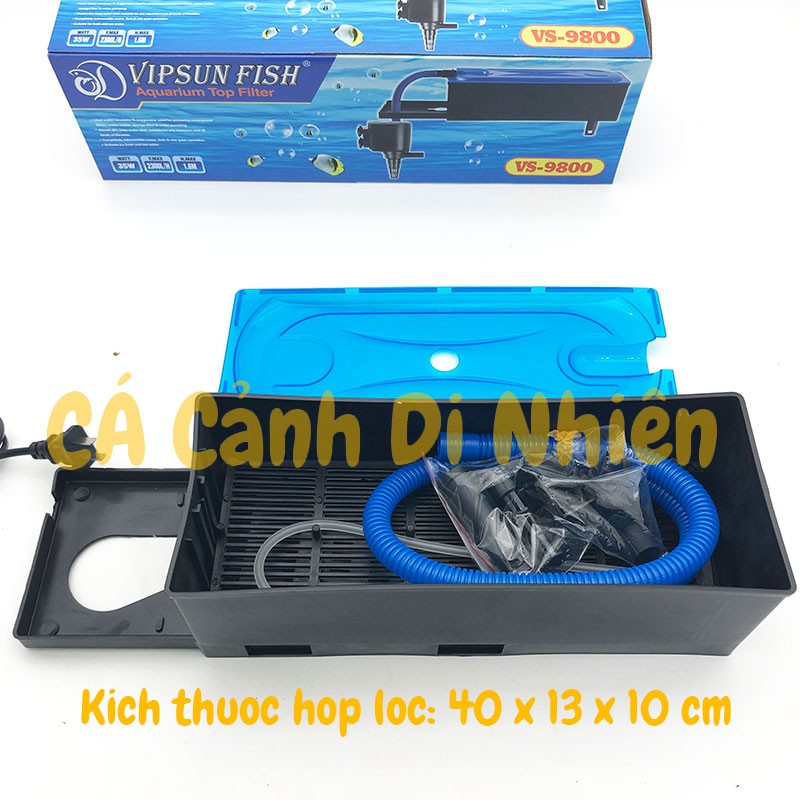Bộ máy bơm + hộp lọc nước VIPSUN VS-9800 cho hồ cá cảnh - Bơm chìm lọc nước VS 9800