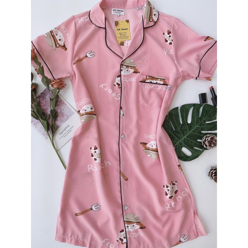 💋(Có video ảnh thật) Váy Pijama lụa ♥️thoải mái♥️dưới freesize♥️dưới 65kg 😊😊😊 | BigBuy360 - bigbuy360.vn