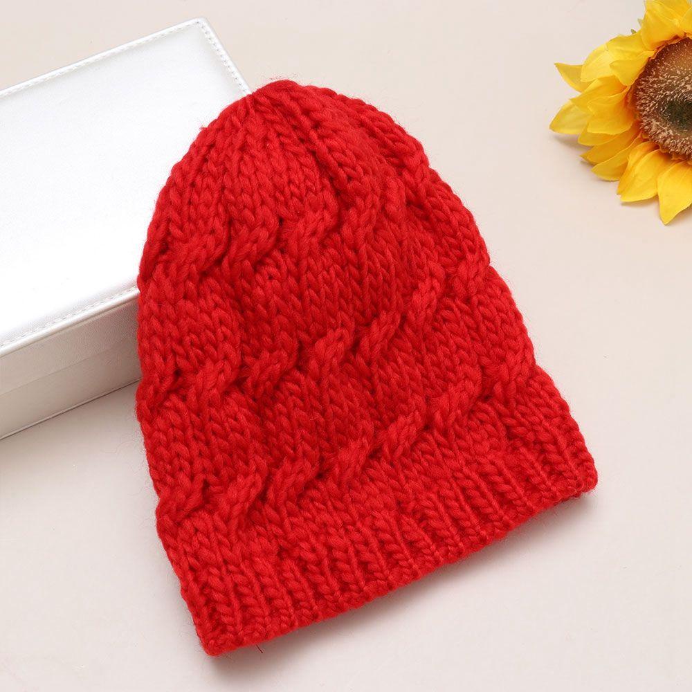 Mũ Beanie Dệt Kim Màu Trơn Dễ Thương Chất Lượng Cao Cho Nam Và Nữ