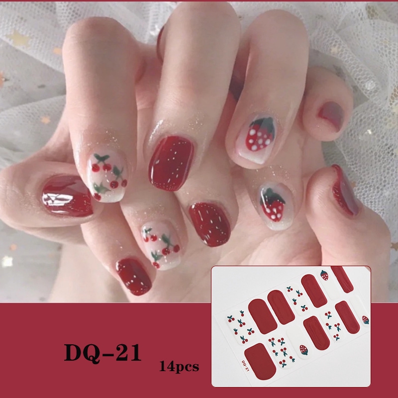 Set 14 miếng dán trang trí móng tay 3D thời trang DQ19-38
