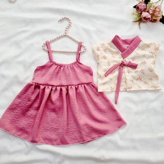 [ CÓ QUÀ TẶNG 💝] Đầm handbok hồng bé gái