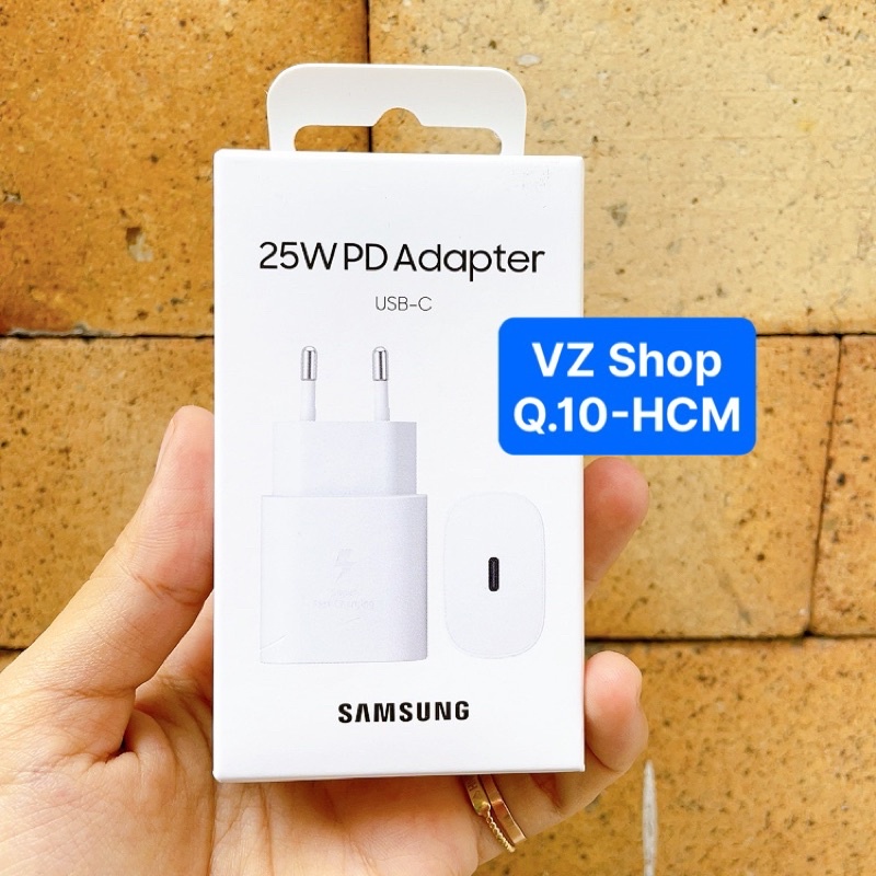 Chính hãng nguyên seal-KHÔNG KÈM CÁP-Củ sạc 25W PD Adapter EP-TA800 cho thiết bị di động Samsung