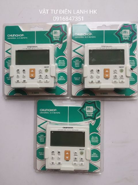 Điều khiển điều hoà đa năng - âm trần điều hòa treo tường - remote máy lạnh chunghop K-650E