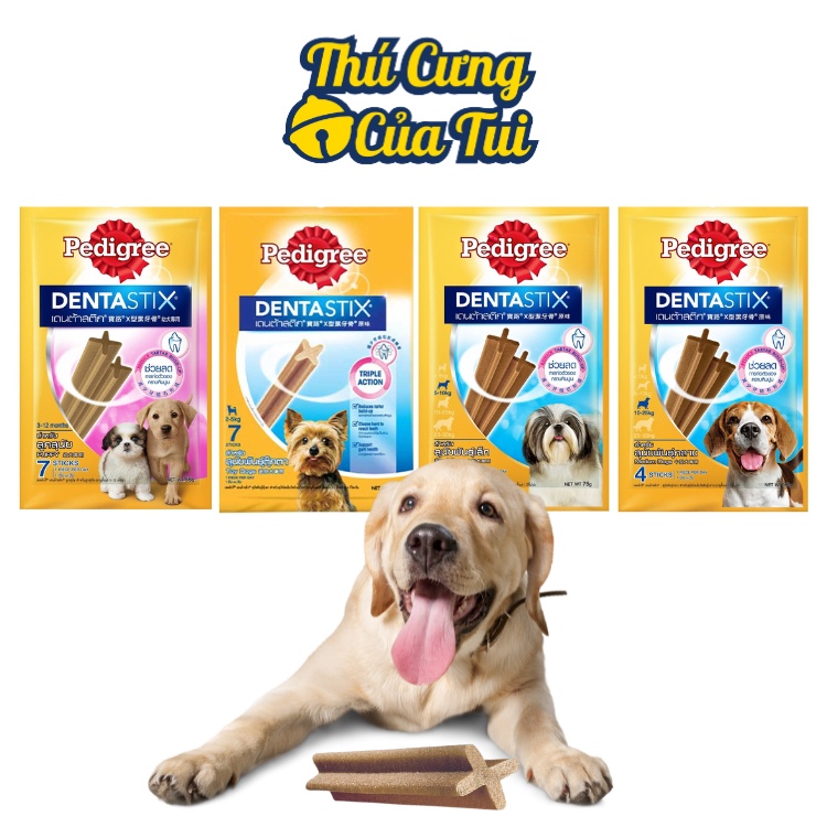 Thanh nhai sạch răng bánh xương Pedigree Dentastix cho chó - Thú Cưng Của Tui