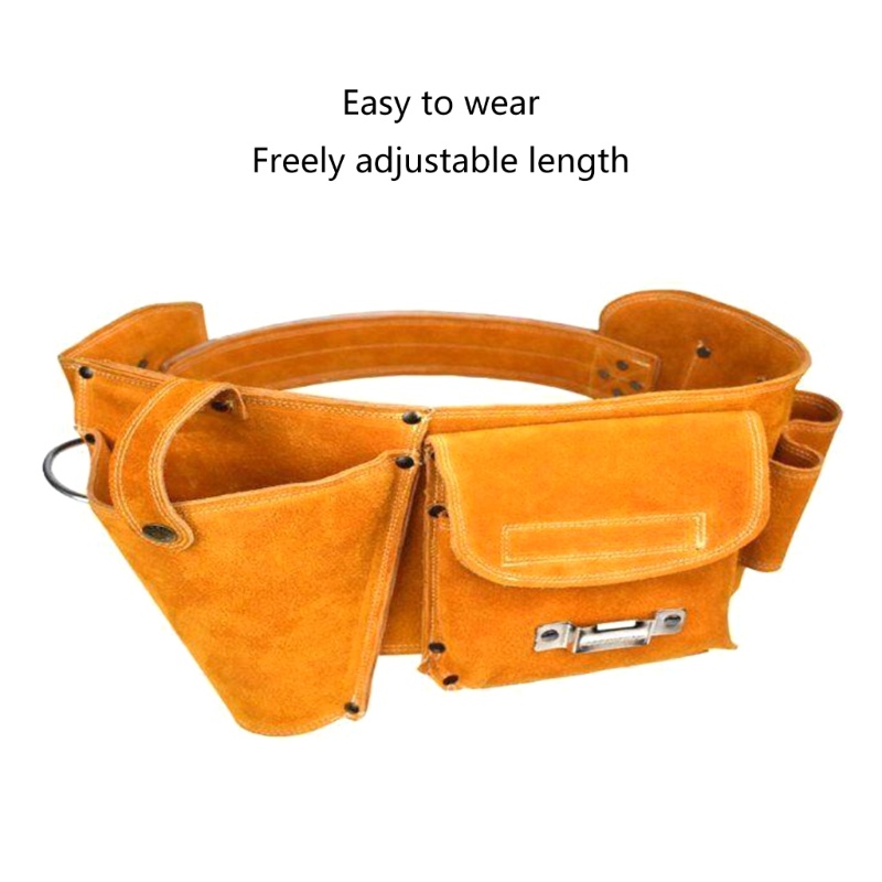 Túi Đeo Hông Đựng Dụng Cụ Sửa Chữa Điện Bằng Da Bò Đa Năng Tiện Dụng