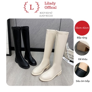 Boot đùi nữ cao cổ đế bệt 3-4 phân