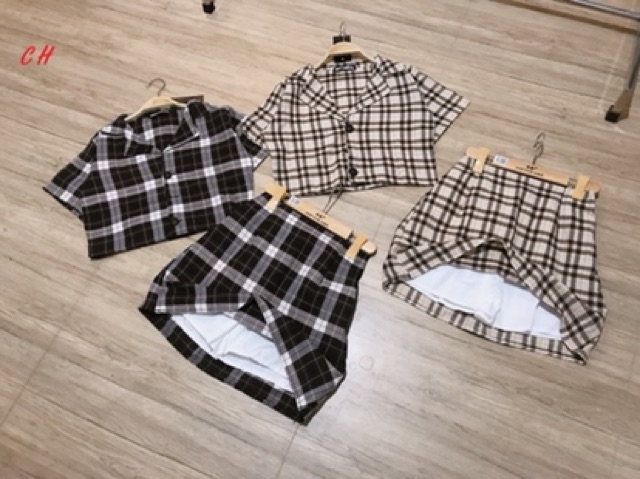 Sét váy kẻ vec CH12