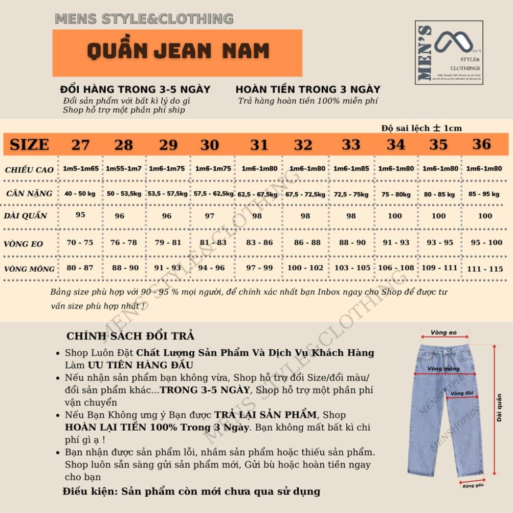 Quần jean túi hộp baggy, phom ống suông rộng nam - TUI HOP [ảnh Shop tự chụp] - HOTTREND 2023