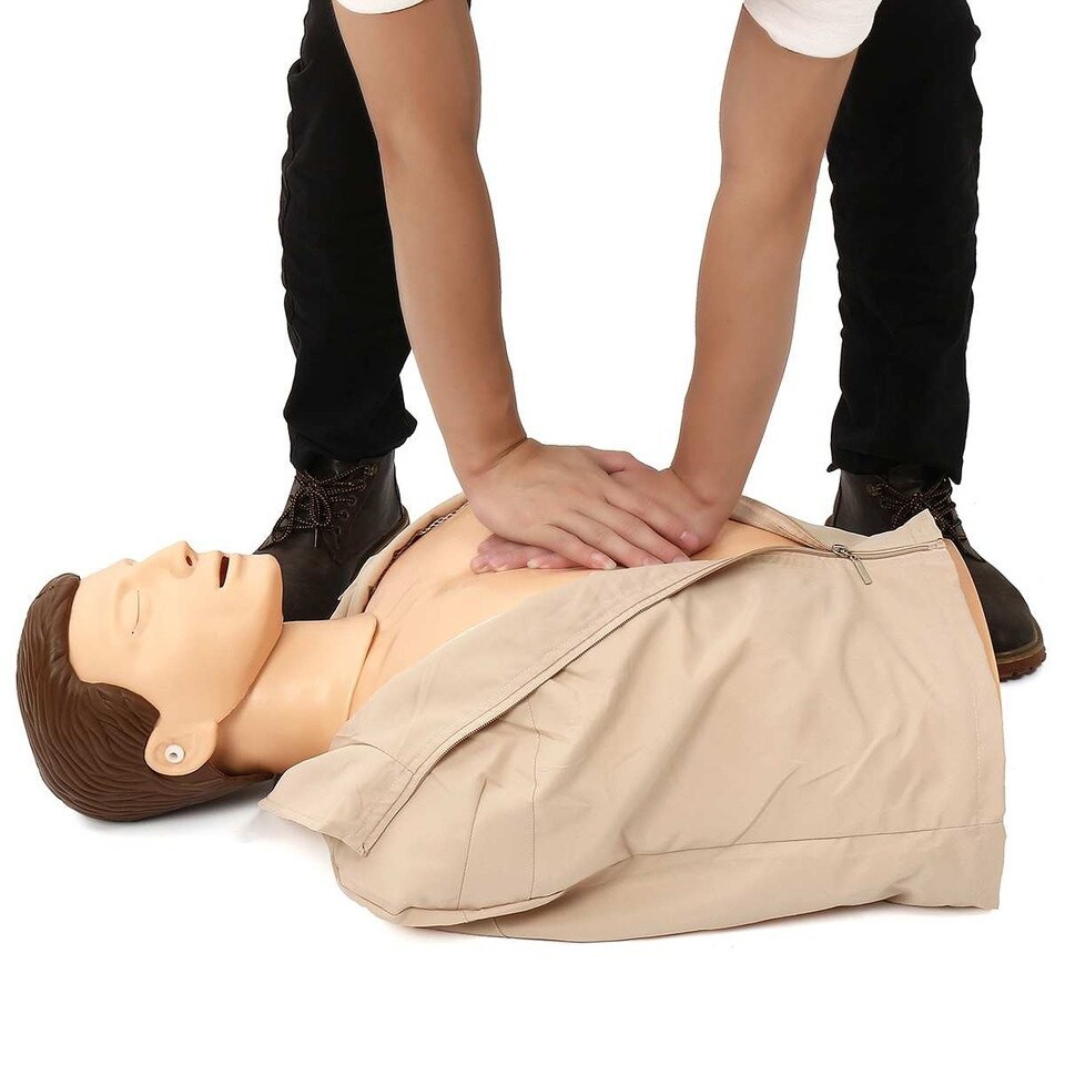 Người giả CPR loại cơ (Hình nộm bán thân, có phổi giả để hô hấp nhân tạo) mô hình ép tim thổi ngạt