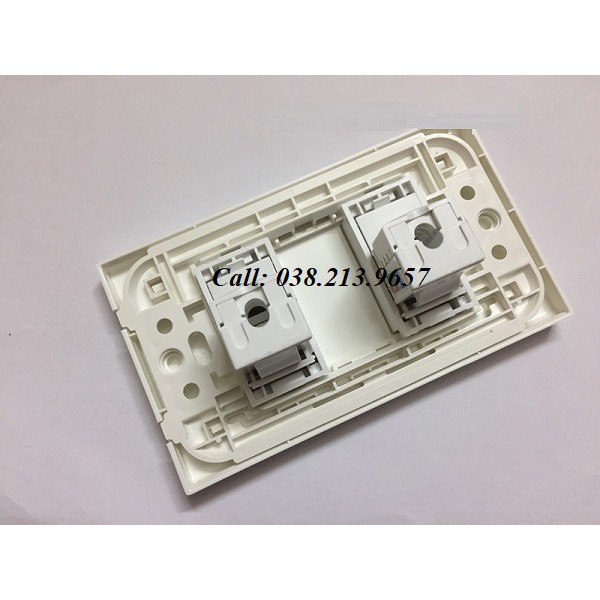 Bộ ổ cắm 2 nhân mạng RJ45cat6 - Mặt wallplate cat6 âm tường