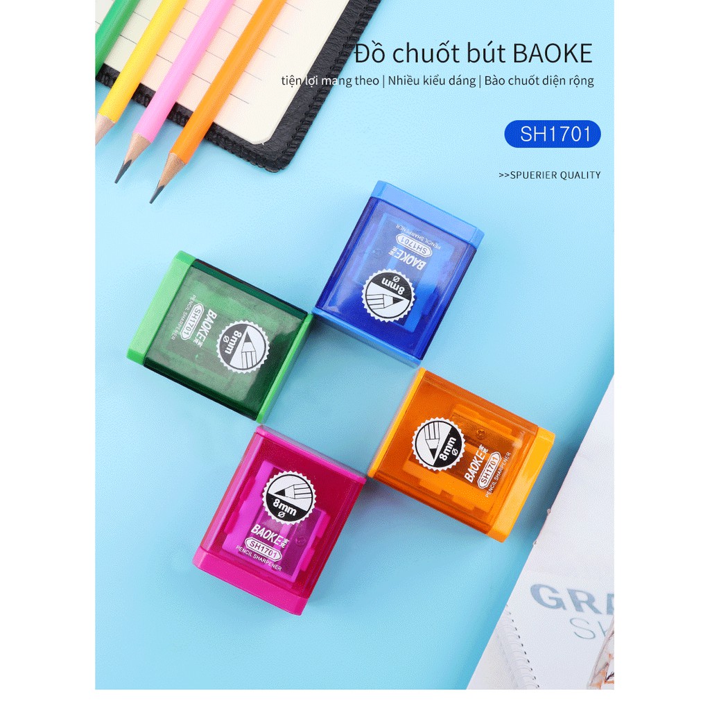 Chuốt Gọt Bút Chì 1sp -4 Màu-sh1701/BAOKE