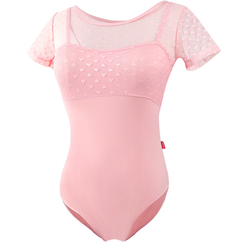 Ballet leotard người lớn phụ nữ ngắn tay ren splice dance bodysuit | BigBuy360 - bigbuy360.vn