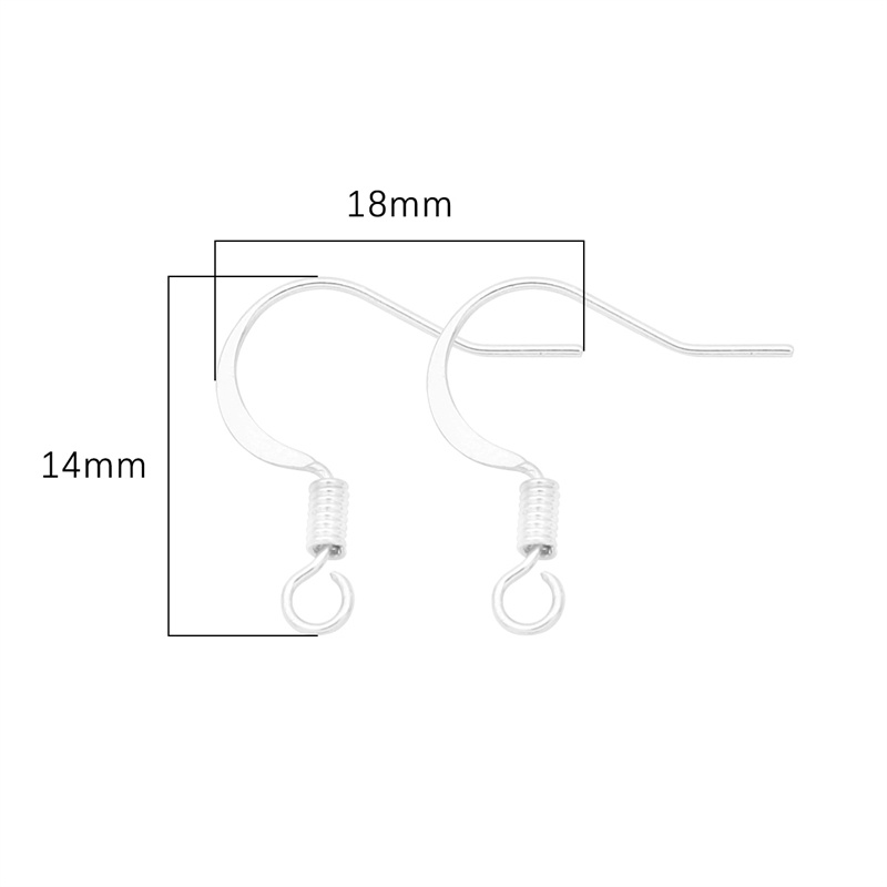 Móc đeo khuyên tai DIY BEADIA bằng đồng thau mạ hình dạng lưỡi câu