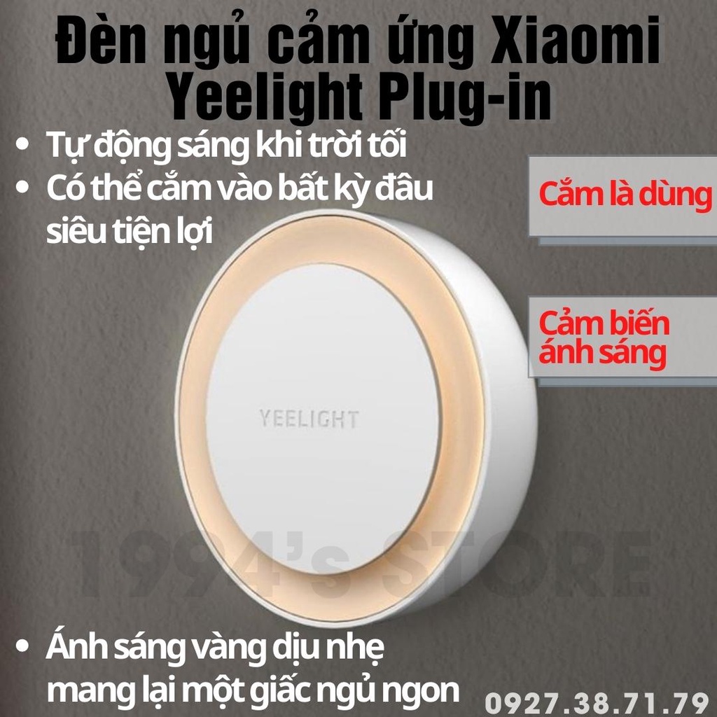(SẴN) Đèn ngủ cảm biến cảm ứng Xiaomi Yeelight Plug-in - Đèn ngủ Yeelight Night Light YLYD10YL - Cảm biến ánh sáng