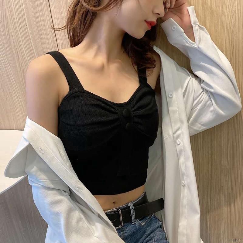 Áo Tank Top Dệt Kim Thiết Kế Đơn Giản Cho Phái Nữ