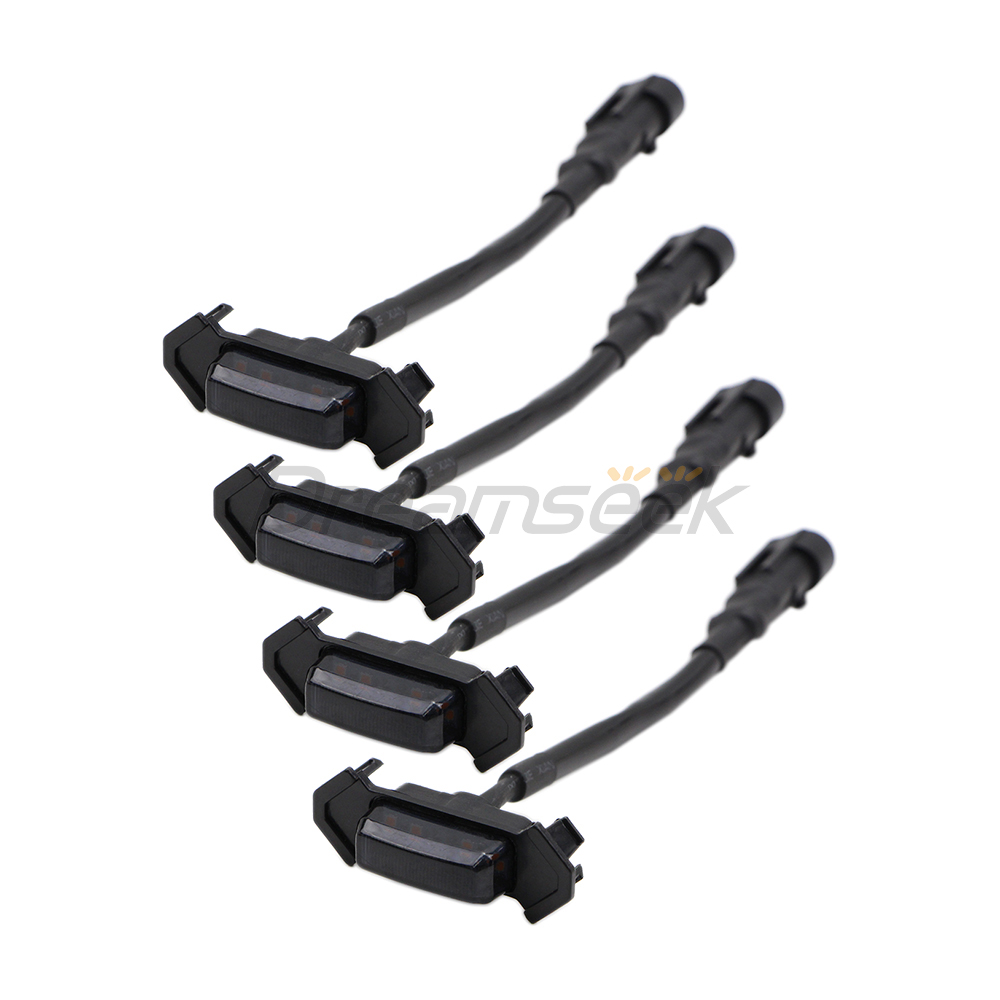 Bộ 4 đèn LED gắn lưới tản nhiệt màu vàng tương thích với Toyota Tacoma Trd Pro 2016 2017 2018 2019 2020