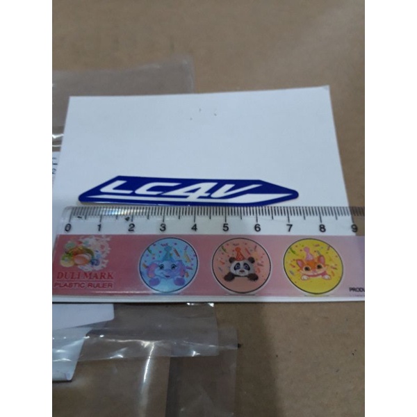 Bộ 2 tem LC4V màu xanh dán cánh chim Ex 4 số Yamaha